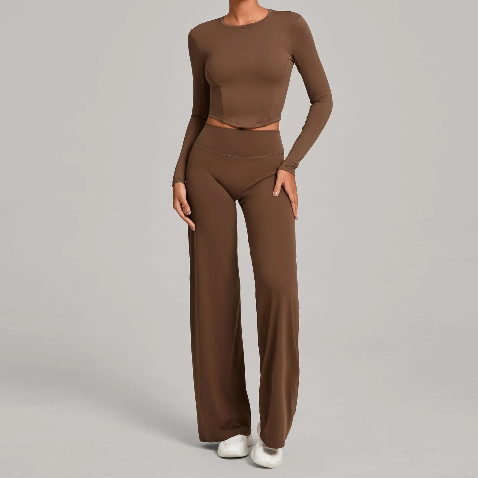Versatile Nude-feel Quick-dry Two-piece Workout Set — image 5