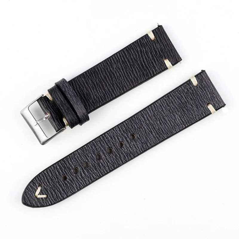 Versatile Retro Cowneck Patterned Leather Watch Strap — image 7