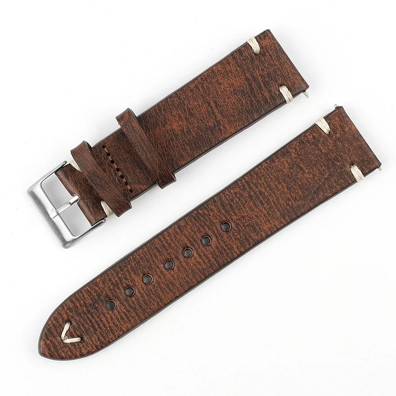 Versatile Retro Cowneck Patterned Leather Watch Strap — image 6