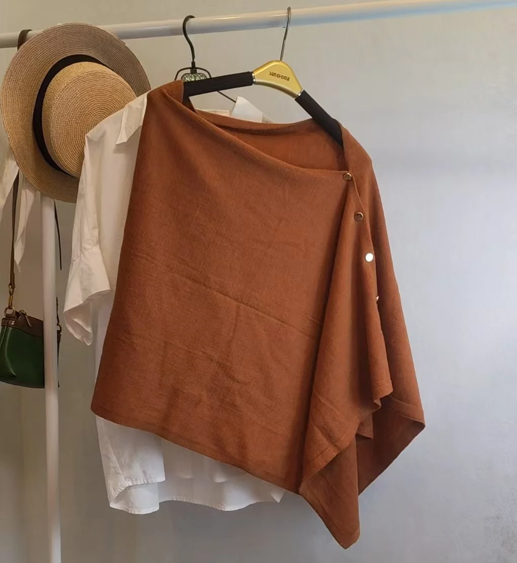 Versatile Slouchy Knit Vintage Womens Shawl With A Sophisticated Touch — image 8