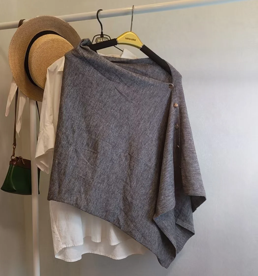 Versatile Slouchy Knit Vintage Womens Shawl With A Sophisticated Touch — image 4