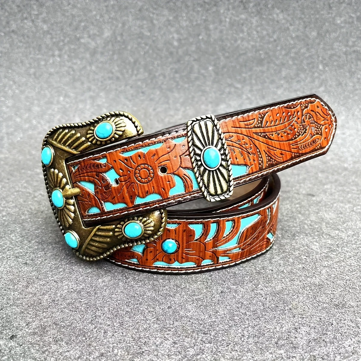 Versatile Spring, Summer, Autumn, And Winter New Western Style Carved Belt, Can Be… — image 5
