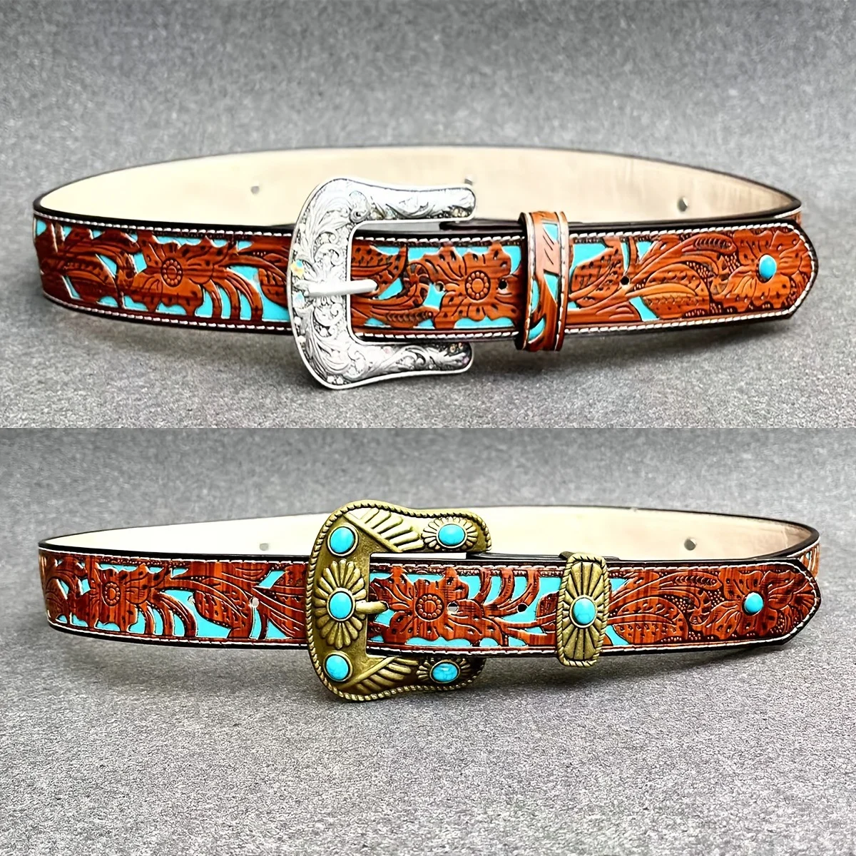 Versatile Spring, Summer, Autumn, And Winter New Western Style Carved Belt, Can Be… — image 4