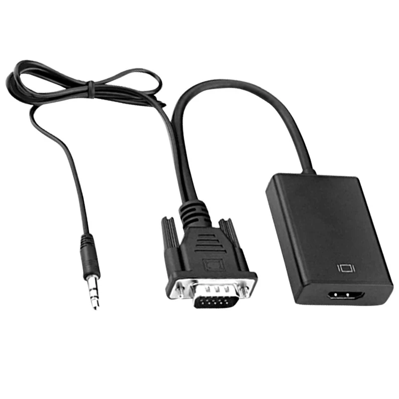 VGA To HDMI Adapter Cable With Audio Power Supply 1080p Plug And Play — image 3