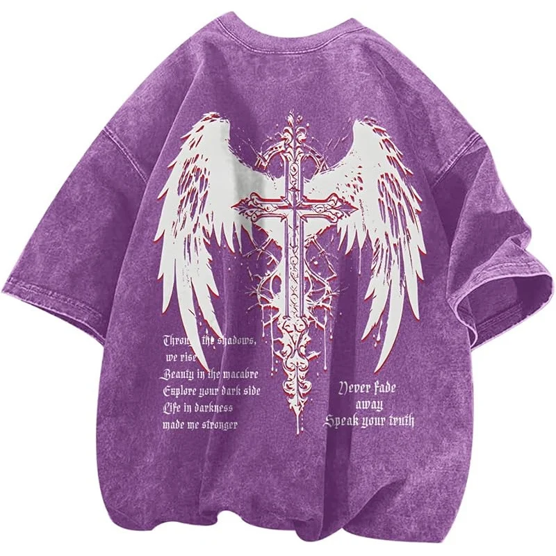Vintage Goth Punk Shirts For Men Grunge Streetwe — image 13