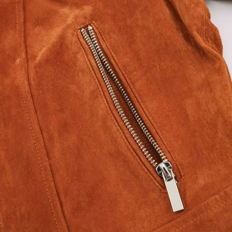 Vintage Leather Stand-collar Flight Jacket — image 3