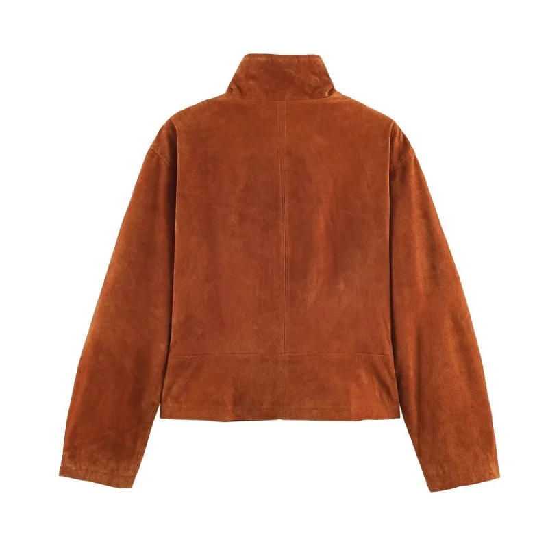 Vintage Leather Stand-collar Flight Jacket — image 4
