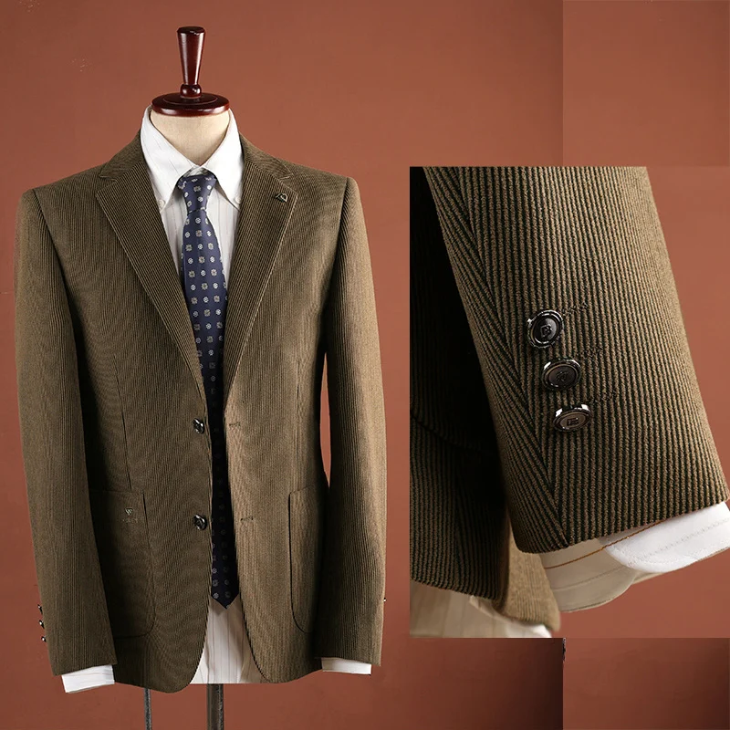 Vintage-style Casual Two-button Blazer With Notch Lapels — image 2