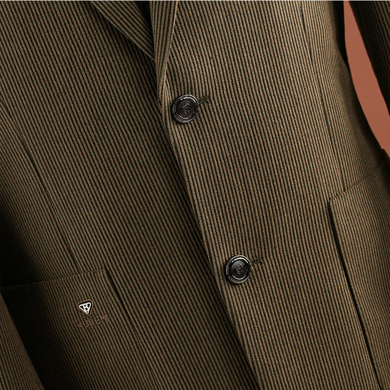 Vintage-style Casual Two-button Blazer With Notch Lapels — image 3