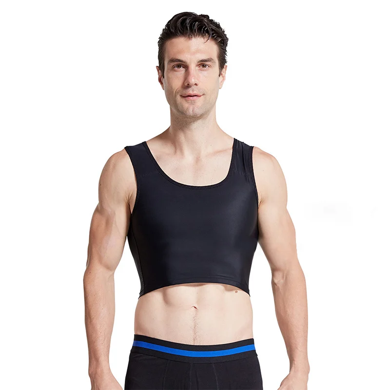 Volcanic Stone Men's Traceless Body Shaping Vest Chest Tighting Flat Boys Big Small… — image 5