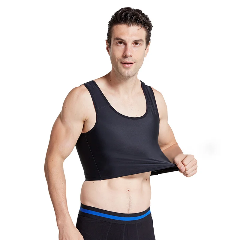 Volcanic Stone Men's Traceless Body Shaping Vest Chest Tighting Flat Boys Big Small… — image 4