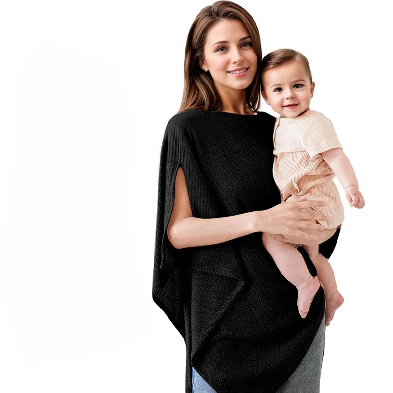 Waffle-print Multi-functional Baby Nursing Scarf — image 11