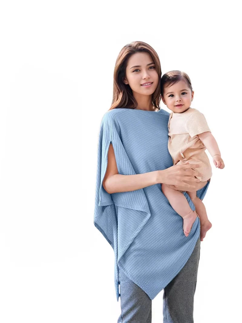 Waffle-print Multi-functional Baby Nursing Scarf — image 2