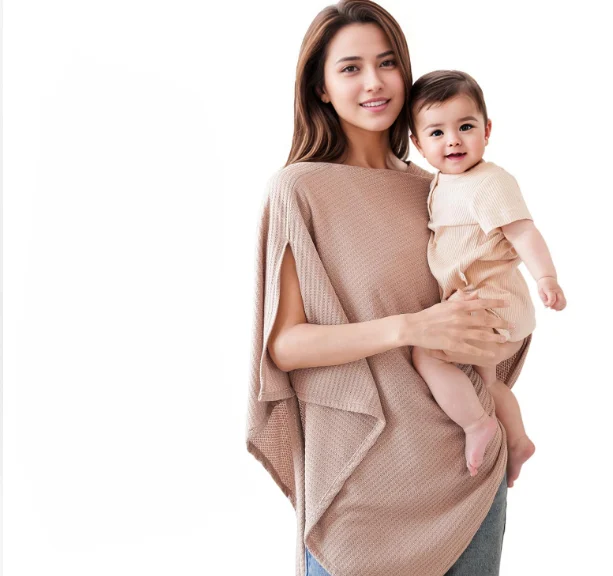 Waffle-print Multi-functional Baby Nursing Scarf — image 10