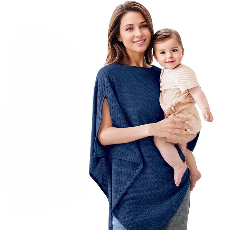 Waffle-print Multi-functional Baby Nursing Scarf — image 9