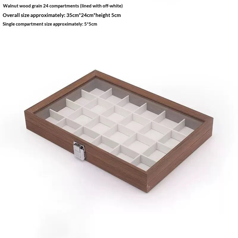 Walnut-grain Color Sample Storage Box With Lid Dustproof — image 5