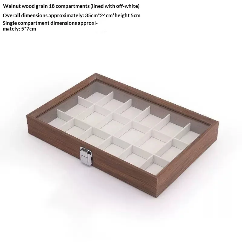 Walnut-grain Color Sample Storage Box With Lid Dustproof — image 7