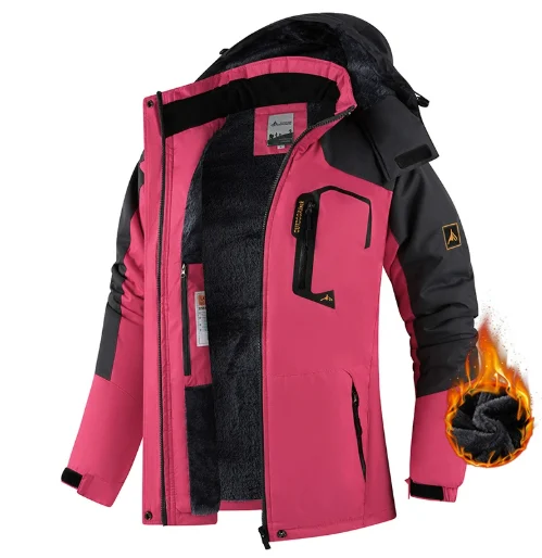 Warm Fleece Outdoor Windproof Mountaineering Cotton Jacket — image 8