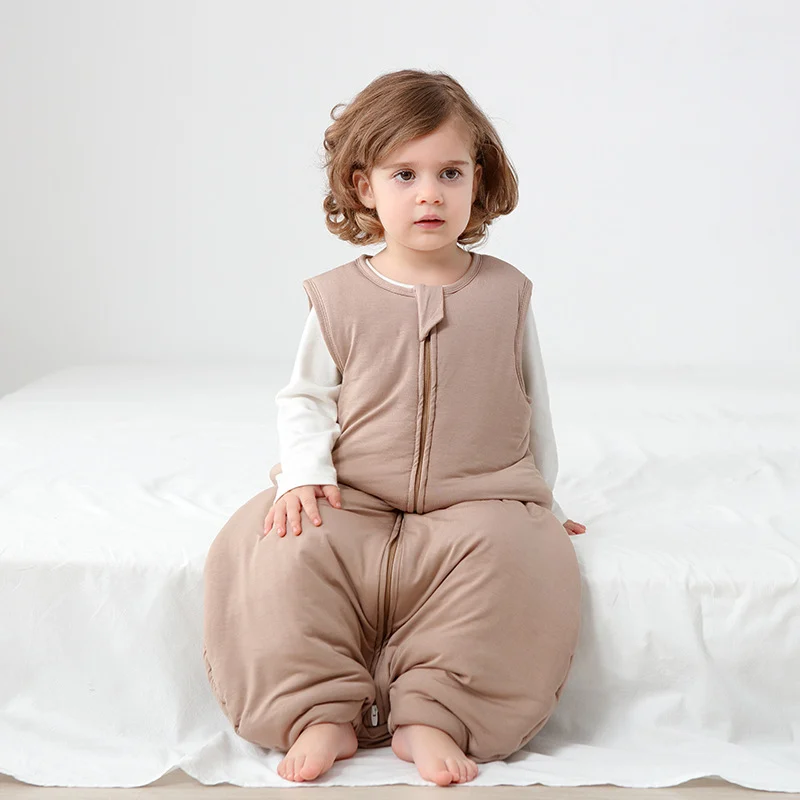 Warm Quilted Childrens Anti-kick Blanket Moisture-wicking Sleeveless Split-leg… — image 2