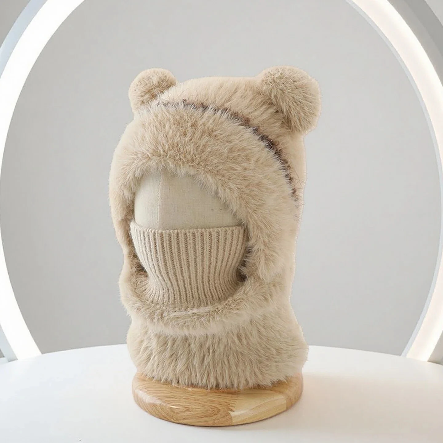 Warm, Windproof Knitted Wool Hat With Earflaps — image 2
