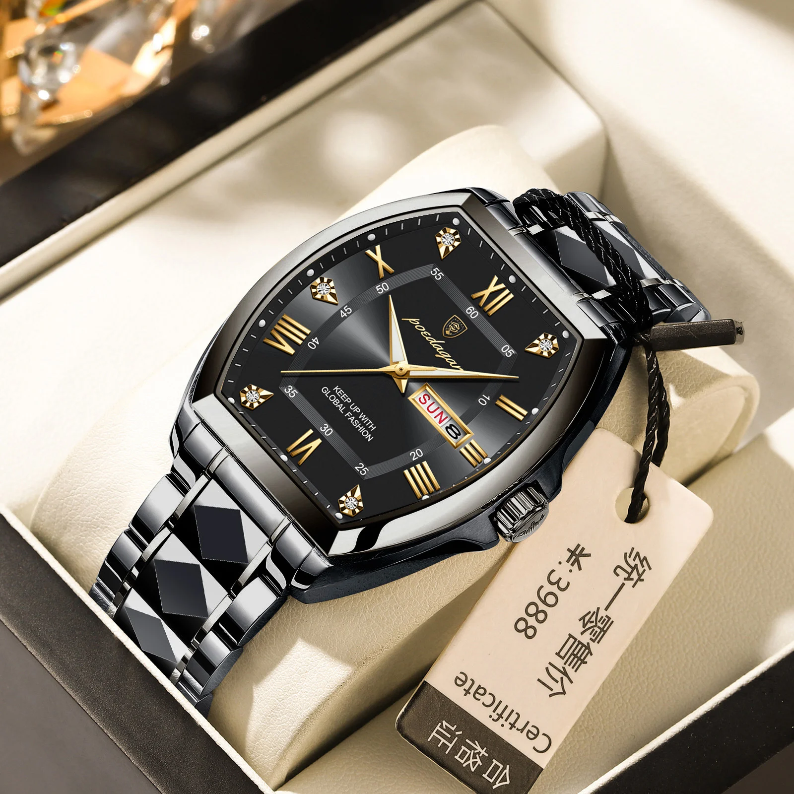 Waterproof Luminous Barrel-shaped Quartz Mens Watch — image 6