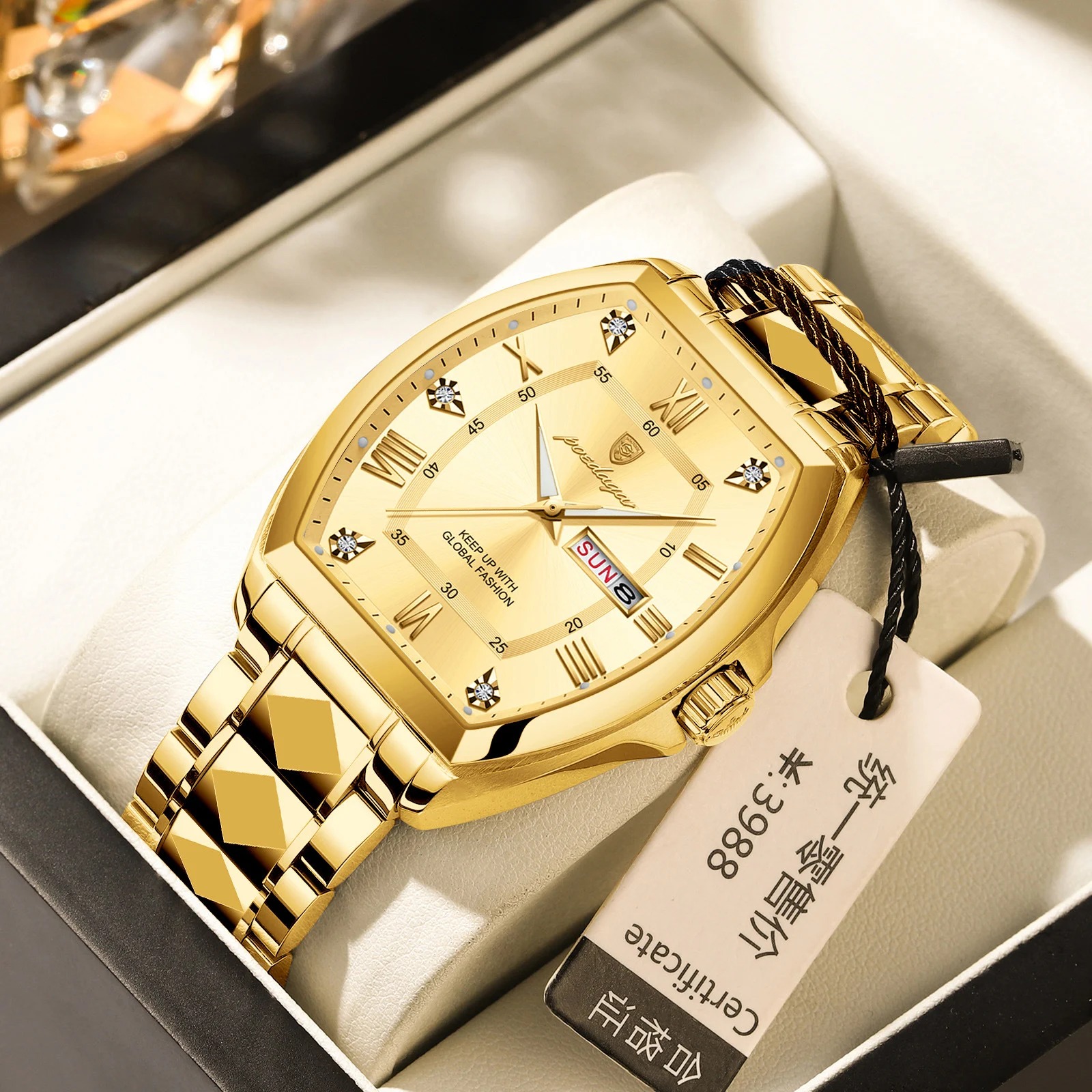 Waterproof Luminous Barrel-shaped Quartz Mens Watch — image 2