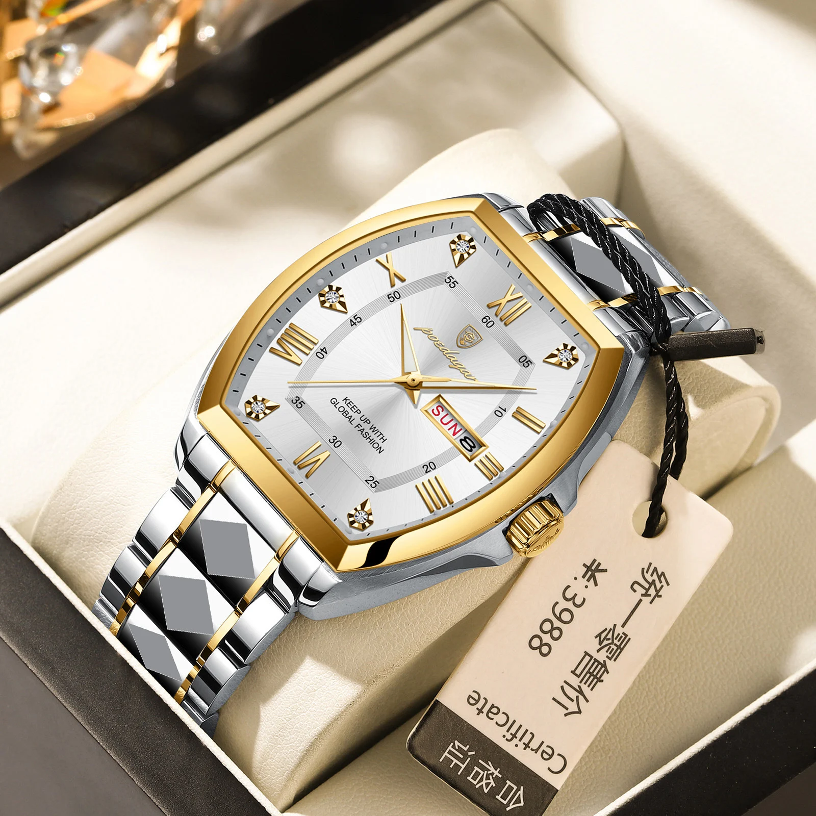 Waterproof Luminous Barrel-shaped Quartz Mens Watch — image 8