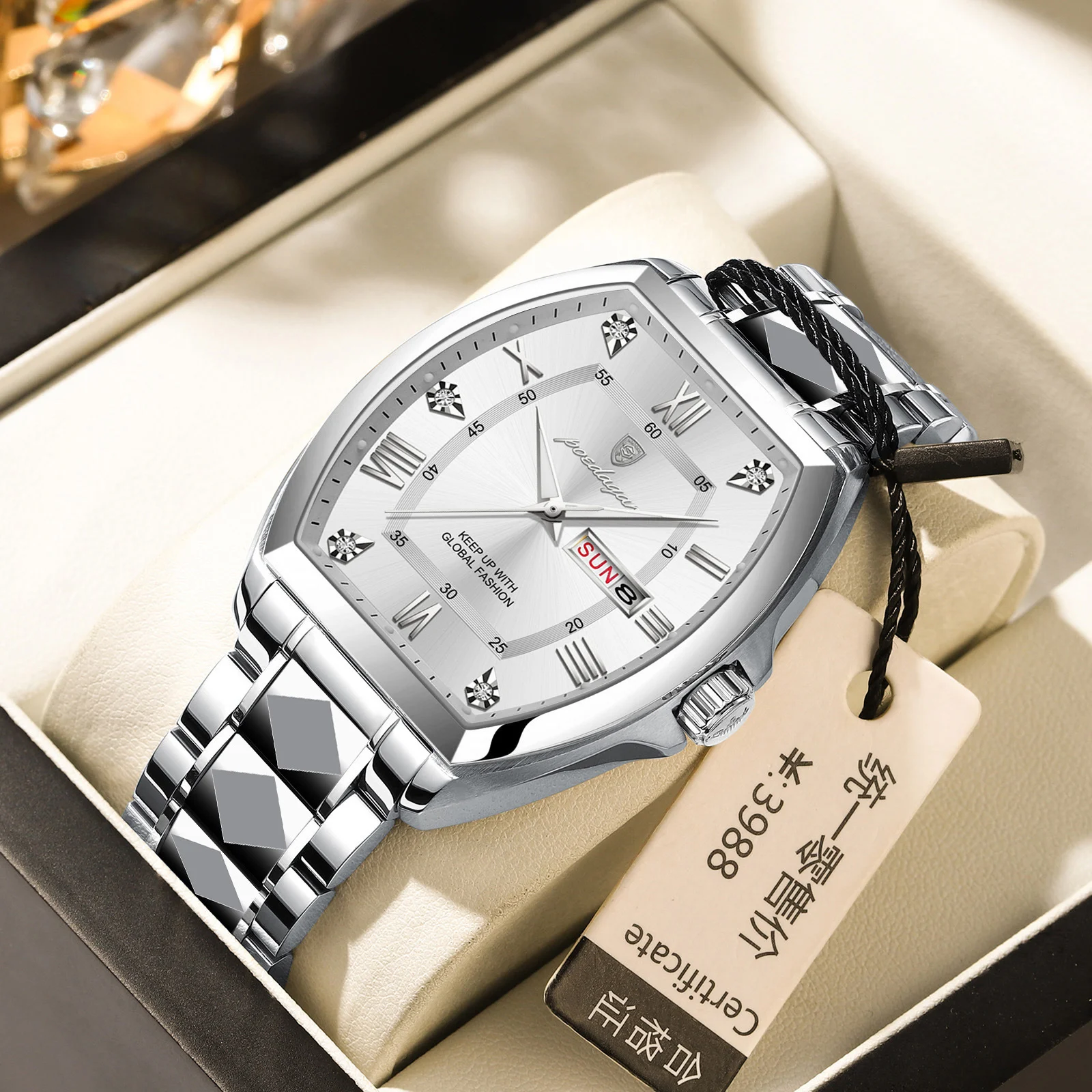 Waterproof Luminous Barrel-shaped Quartz Mens Watch — image 3