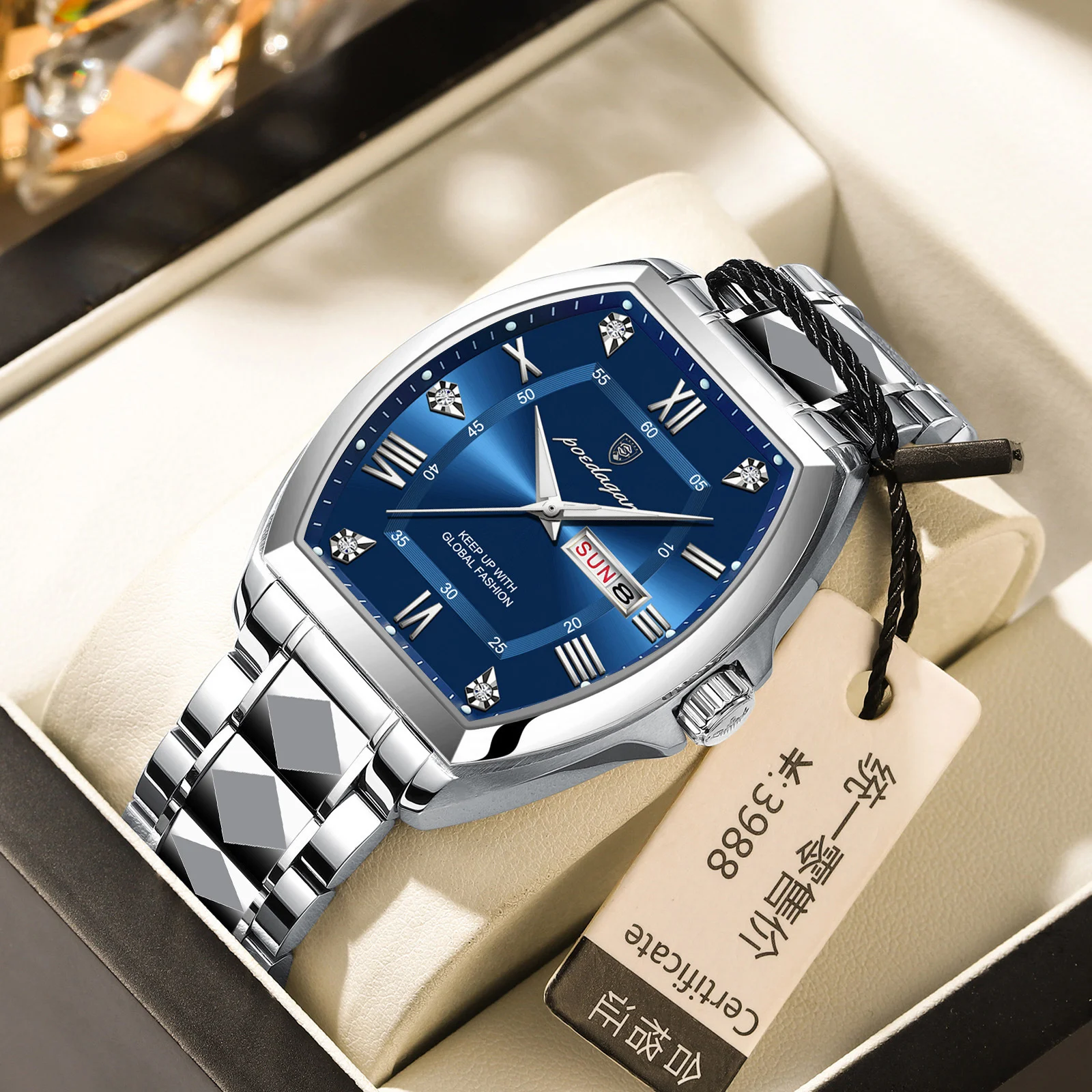 Waterproof Luminous Barrel-shaped Quartz Mens Watch — image 7
