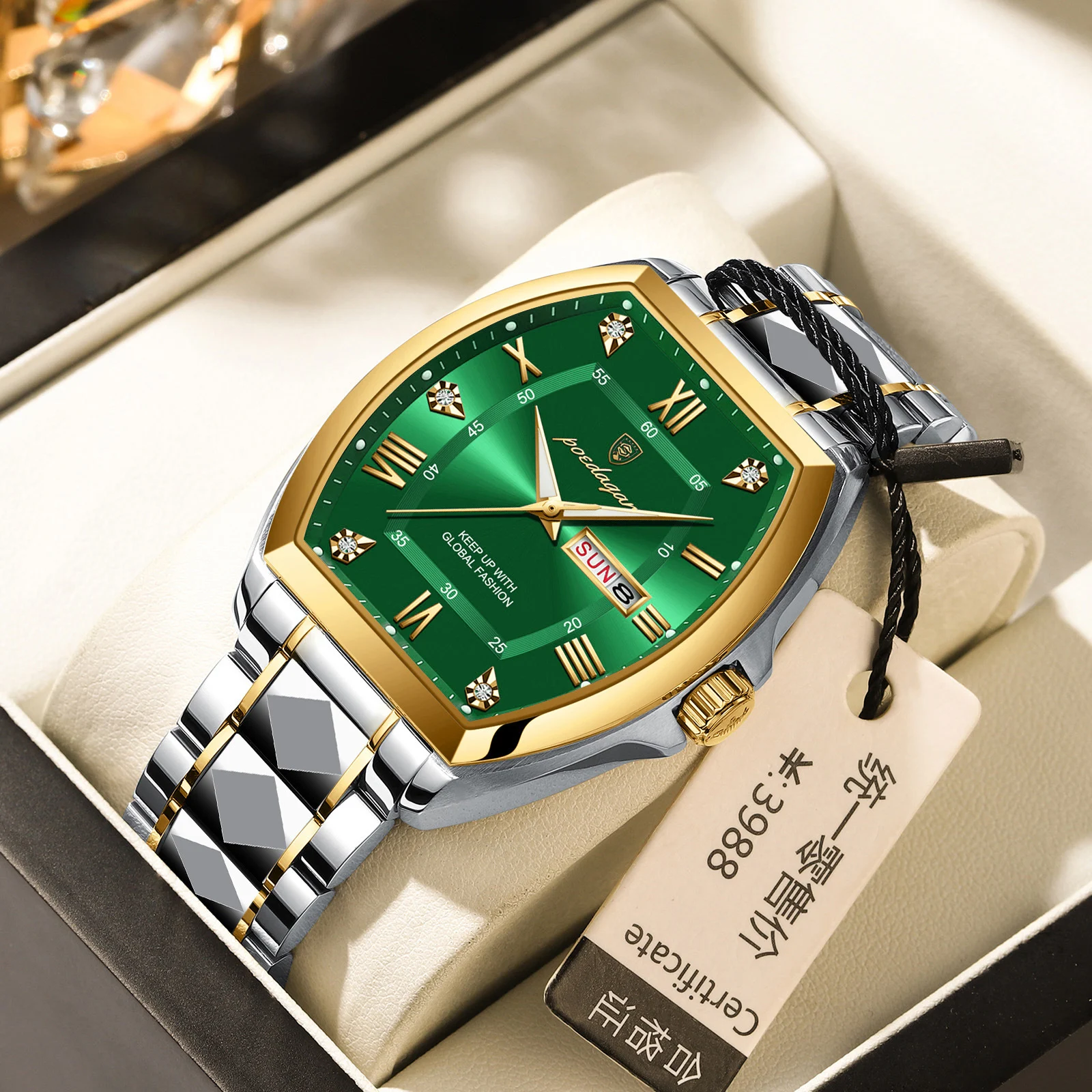 Waterproof Luminous Barrel-shaped Quartz Mens Watch — variant image