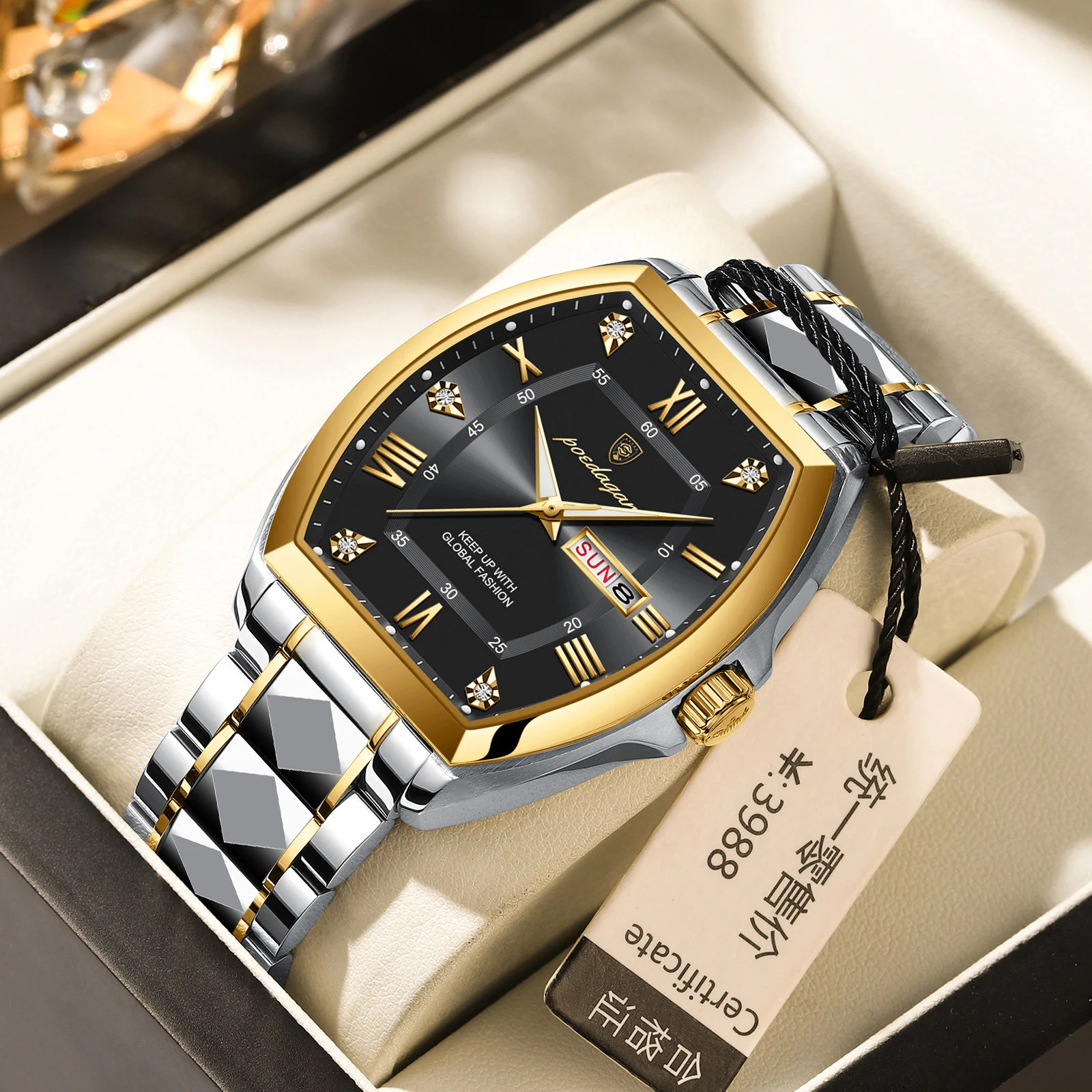 Waterproof Luminous Barrel-shaped Quartz Mens Watch — image 5