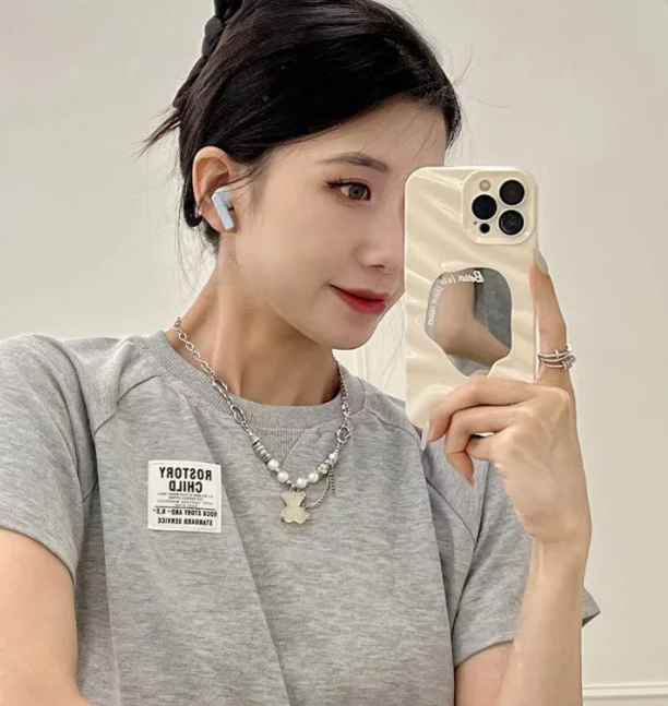 Wave Pattern Geometric Mirror Phone Case — image 7