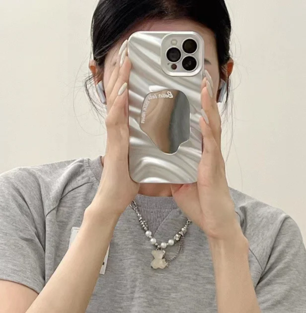 Wave Pattern Geometric Mirror Phone Case — image 5