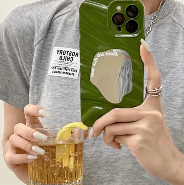 Wave Pattern Geometric Mirror Phone Case — image 4