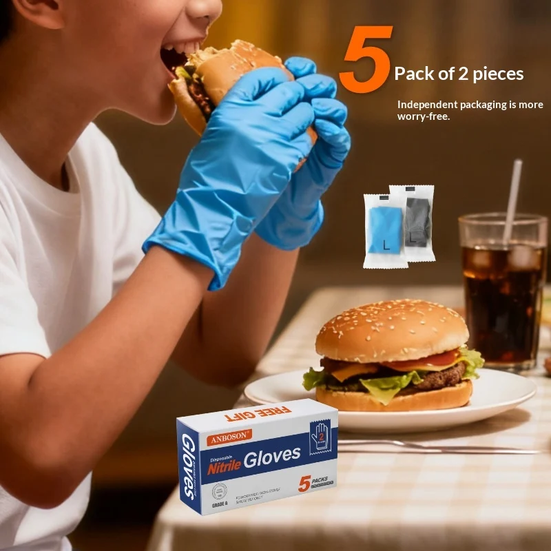 Wear-resistant Oil-proof Household Nitrile Gloves — image 5