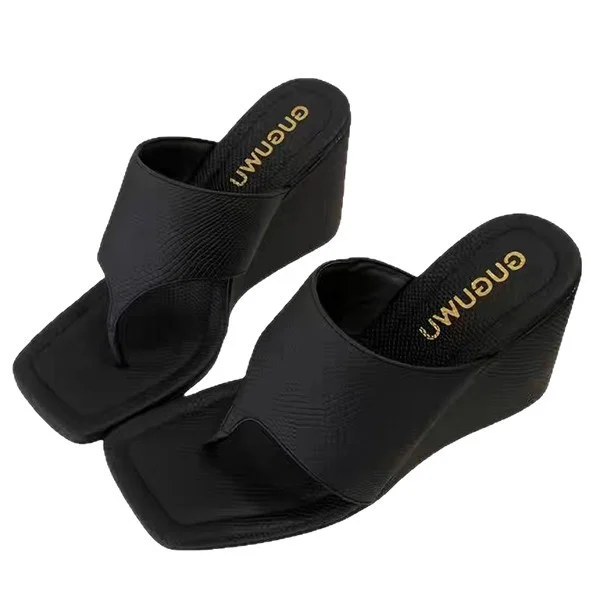 Wedge-heel Open-toe Flip-flops For Women — image 6