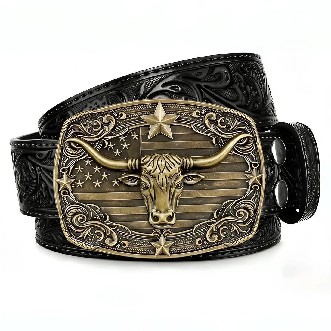 Western Cowboy Belt, Unisex, Versatile For Jeans, Retro Embossed Design, Direct Factory — image 2