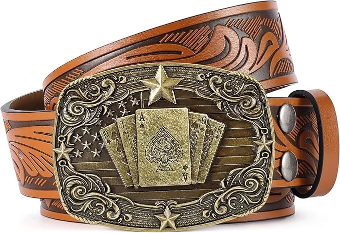 Western Cowboy Belt, Unisex, Versatile For Jeans, Retro Embossed Design, Direct Factory — image 11