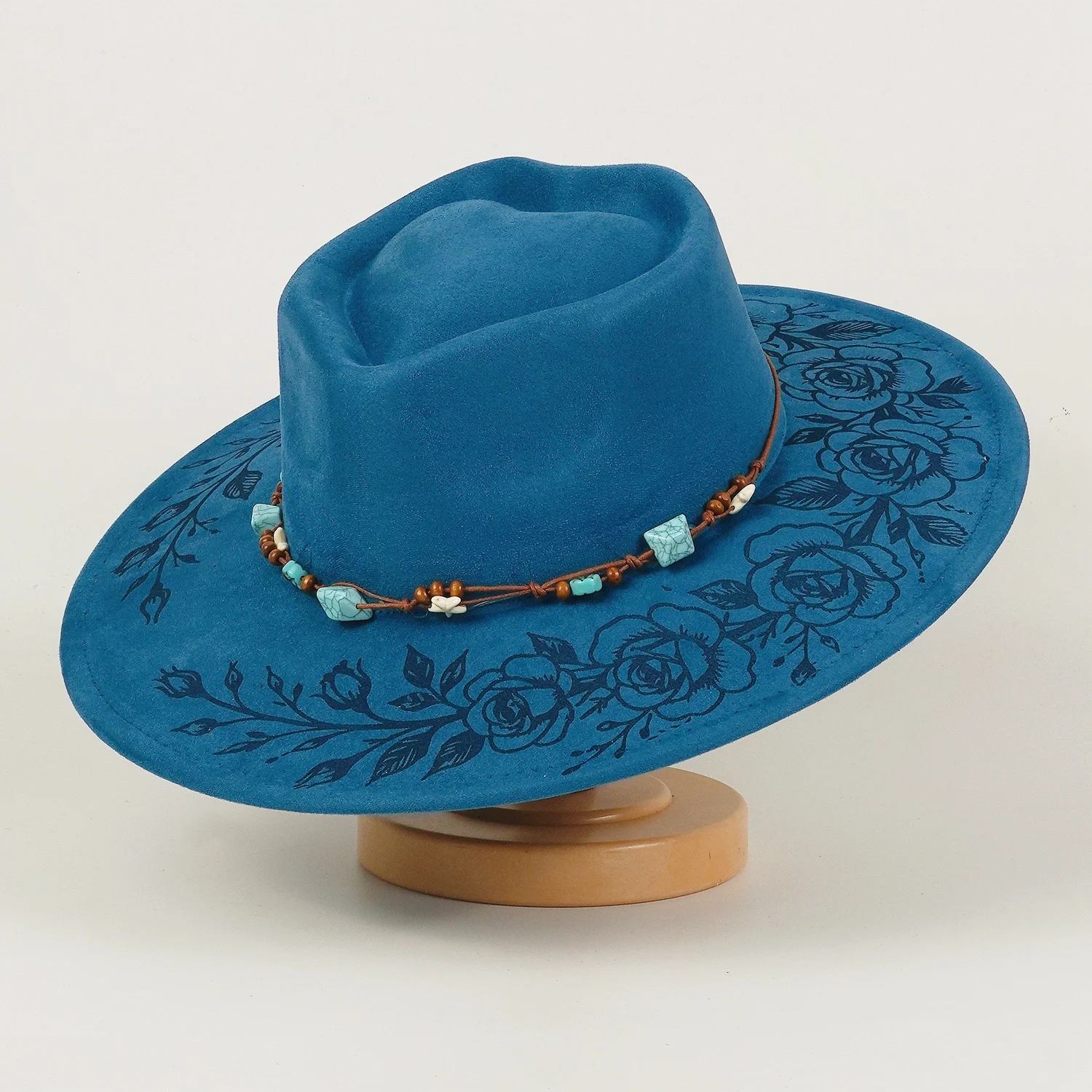 Western Cowboy Hat Fashion Embossed Laser-engraved Top — image 4