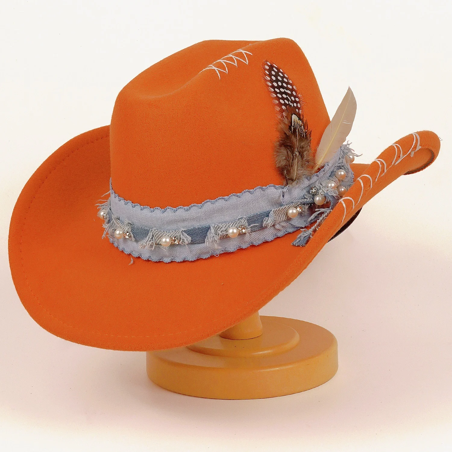Western Cowboy Vintage Jazz Hat Felt — image 4