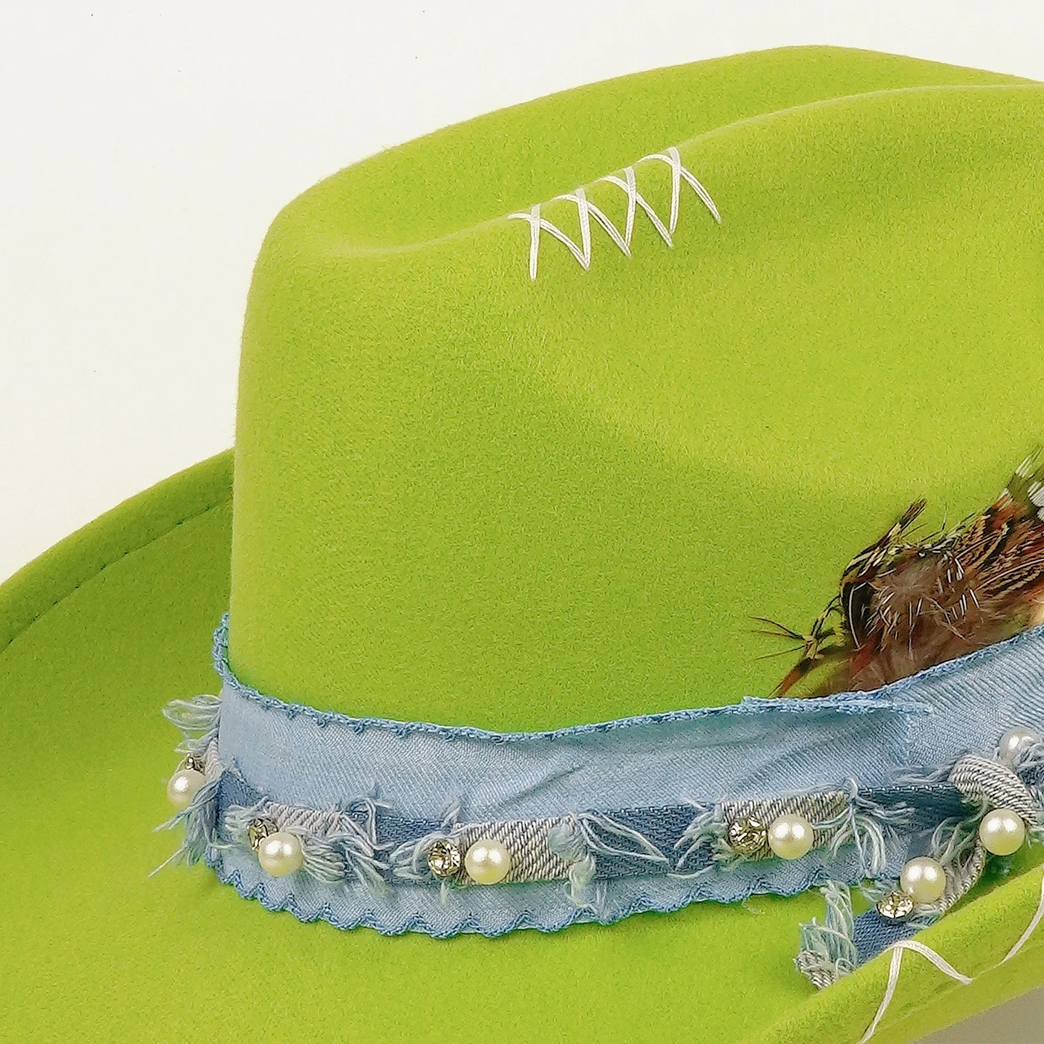 Western Cowboy Vintage Jazz Hat Felt — image 10