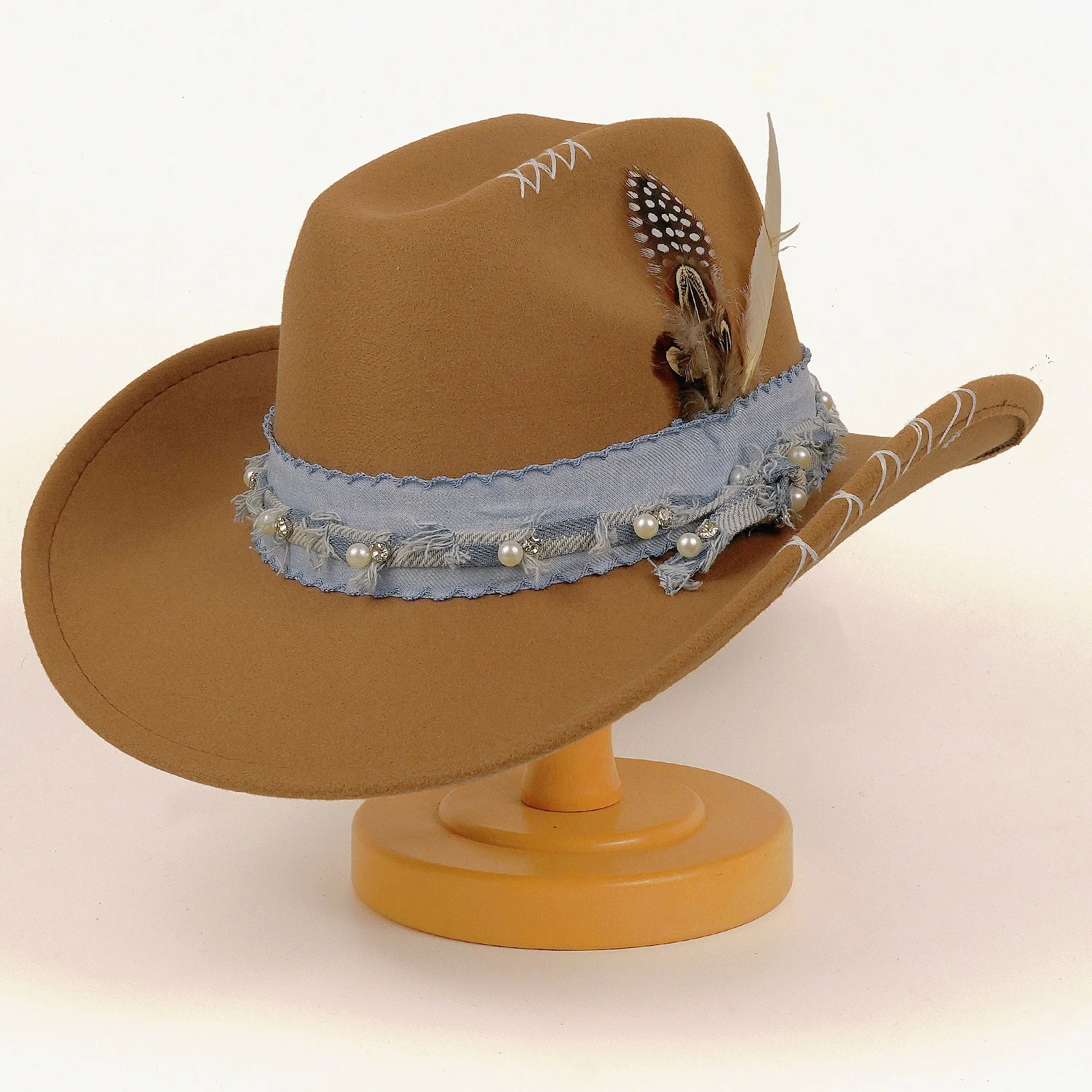 Western Cowboy Vintage Jazz Hat Felt — image 2