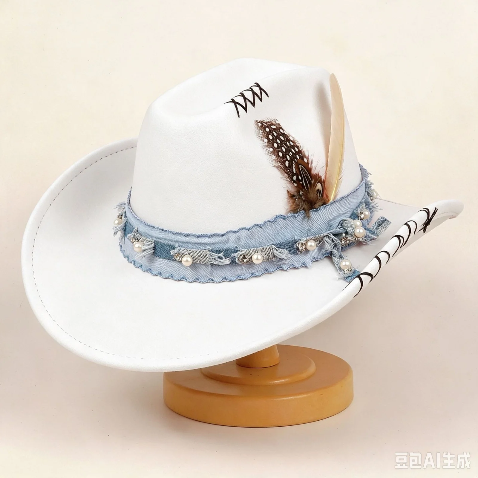 Western Cowboy Vintage Jazz Hat Felt — image 9