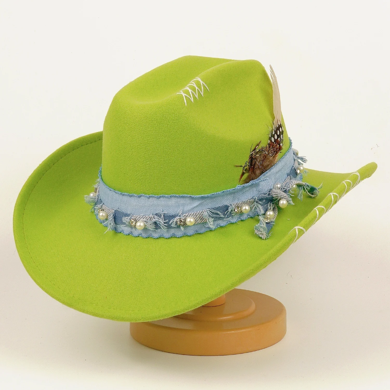 Western Cowboy Vintage Jazz Hat Felt — image 11