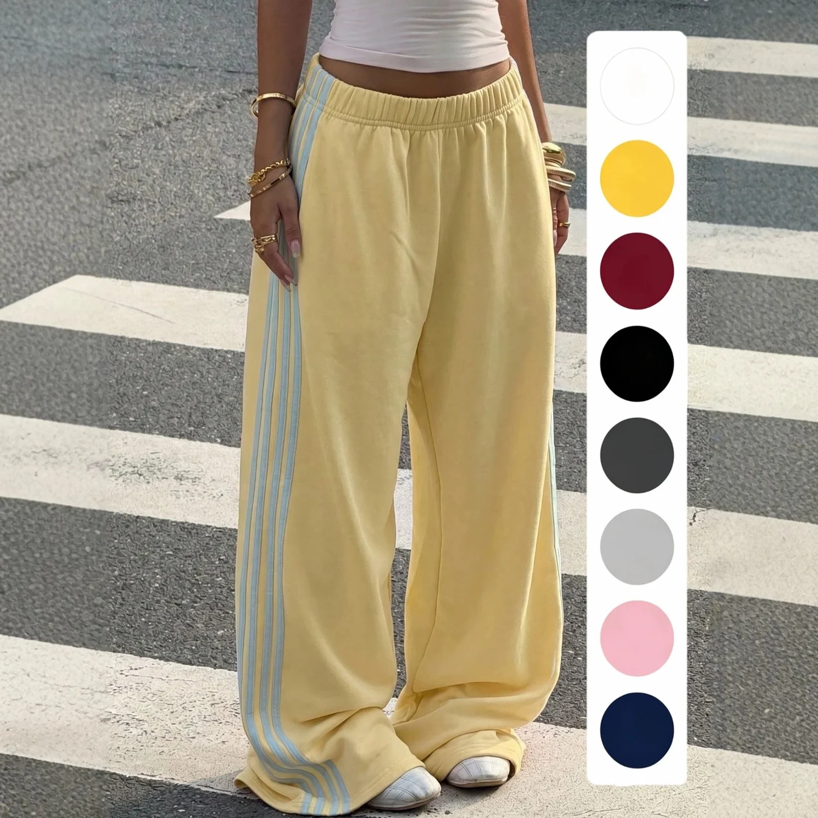 Wide-leg Fashionable Casual Sportswear Pants For Women — image 4