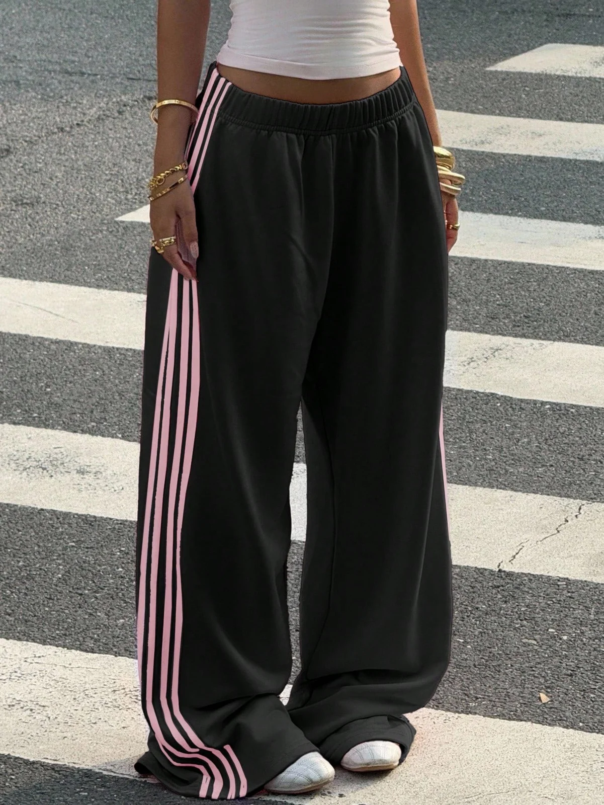 Wide-leg Fashionable Casual Sportswear Pants For Women — image 5