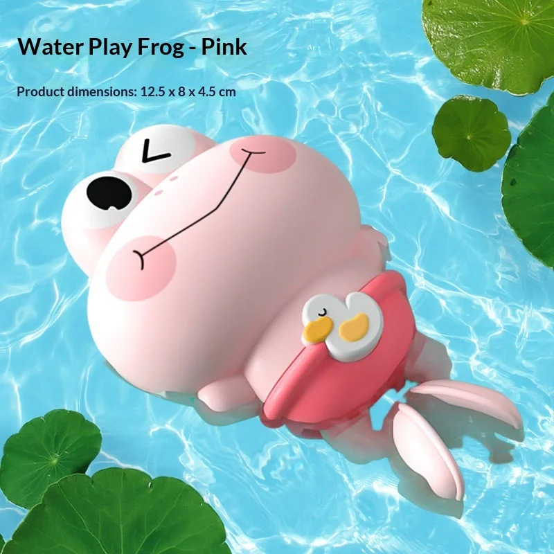 Wind-up Swimming Frog-shaped Baby Bath Toy For The Bathroom — image 1