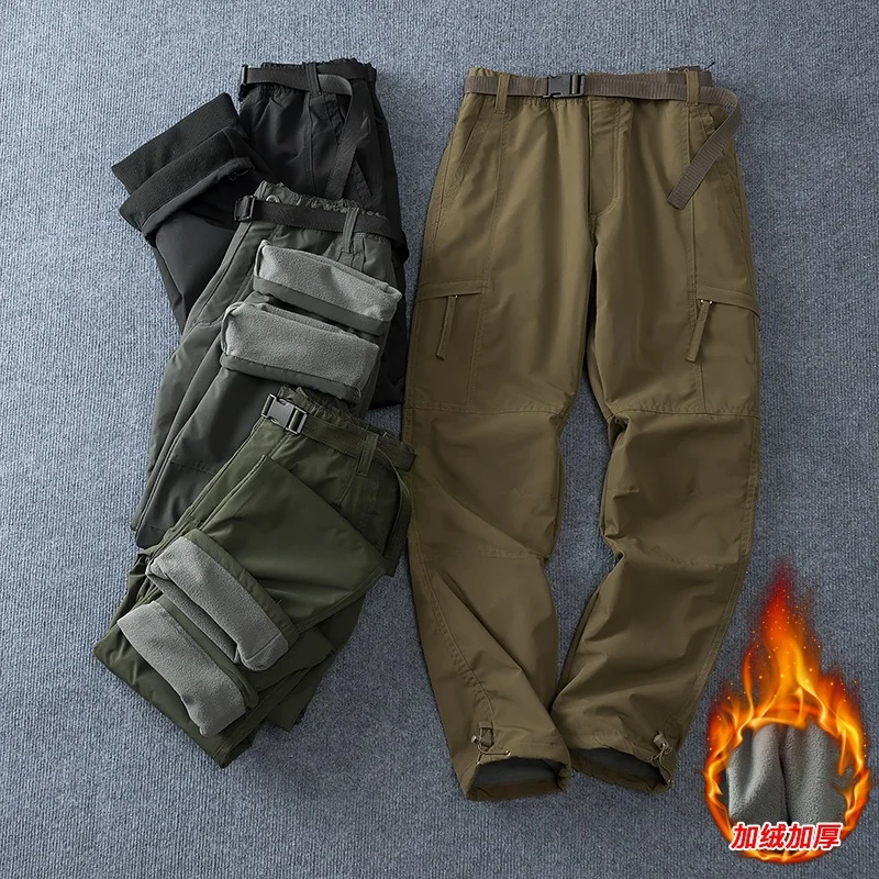Windproof Pants Men's Motorcycle Riding Autumn And Winter Warm Waterproof Fleece-lined… — image 5