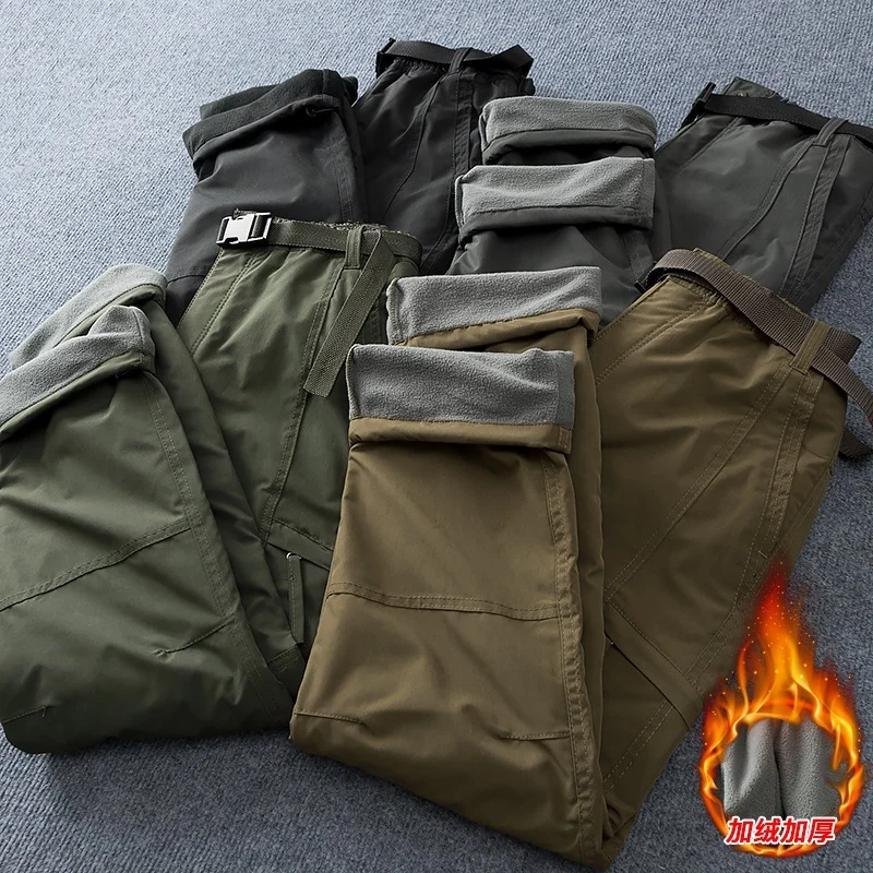 Windproof Pants Men's Motorcycle Riding Autumn And Winter Warm Waterproof Fleece-lined… — image 7