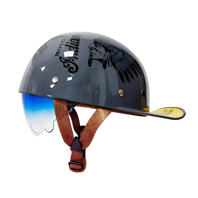 Winter Japanese-style Retro Scooter Half-helmetpeanut Helmet — image 2